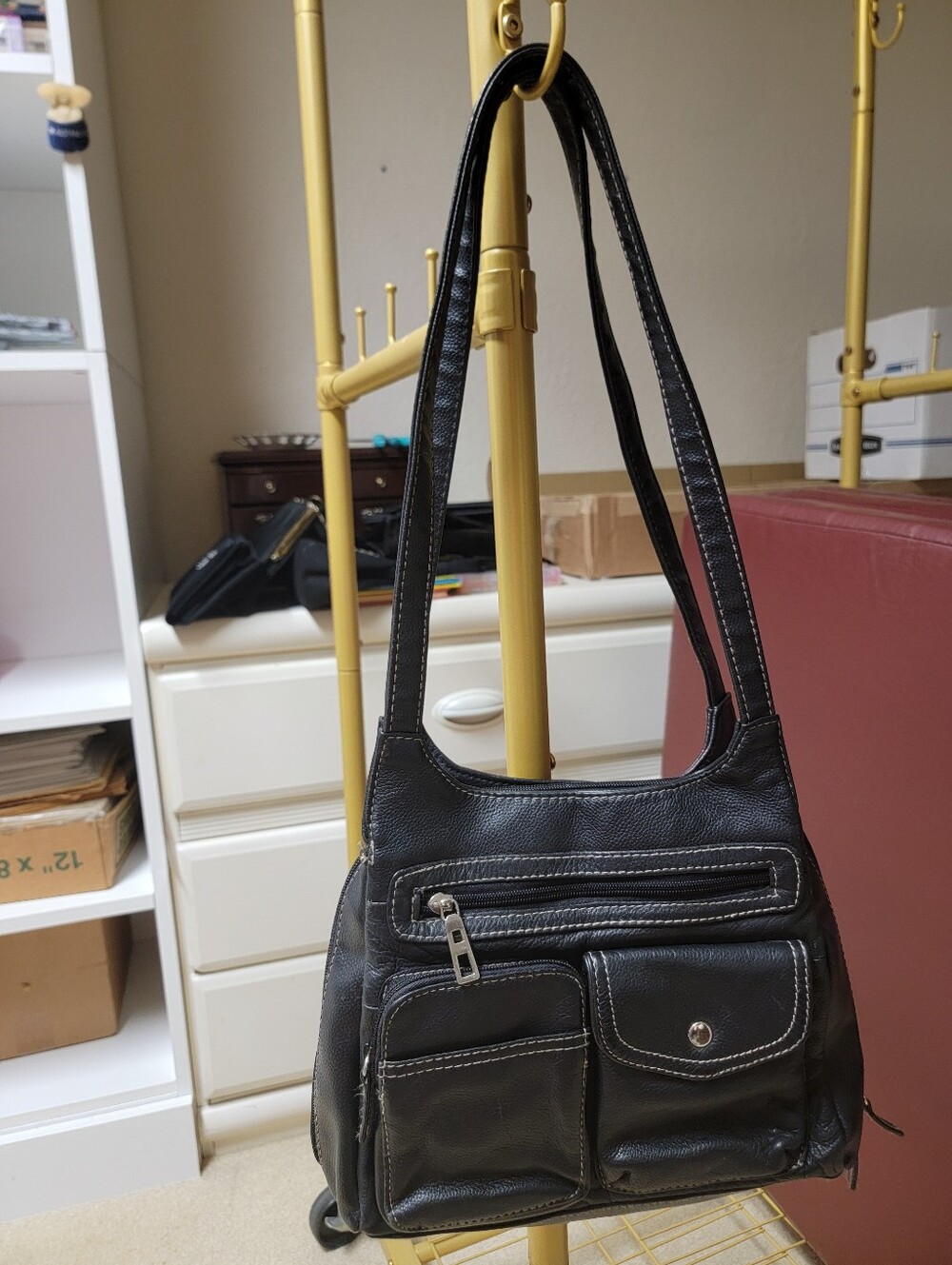 Unbranded Black Leather Shoulder Bag